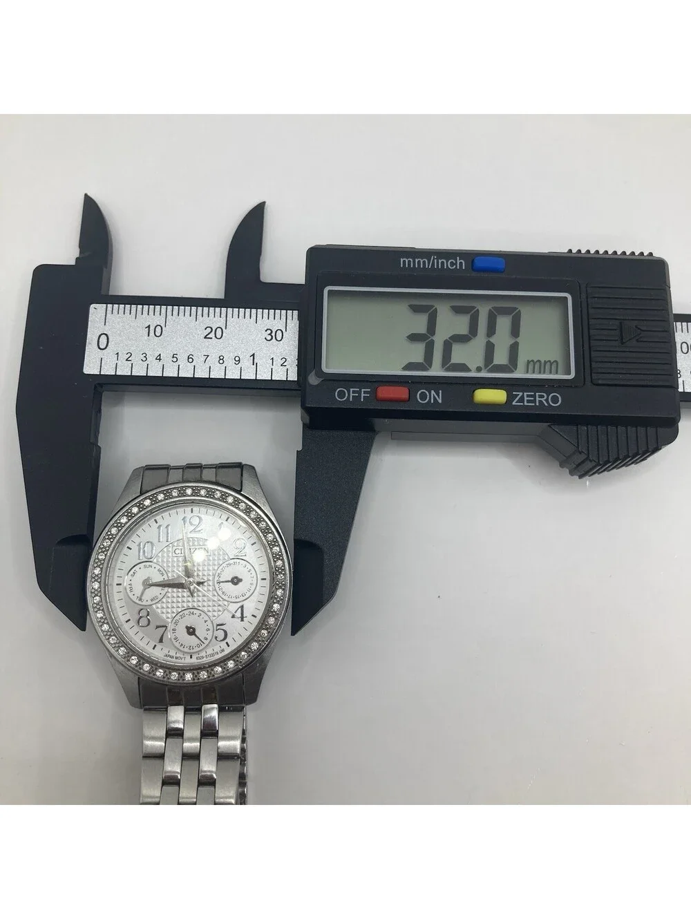 Citizen 6329 Ladies Multi-Function Quartz Watch Silver Dial Swarovski Crystals